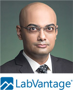 Sayan Basu with LabVantage Solutions logo